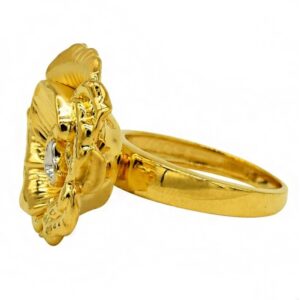 Fine Jewelry 22 Kt   Yellow Gold Wedding Bridal Women'S Flower Ring