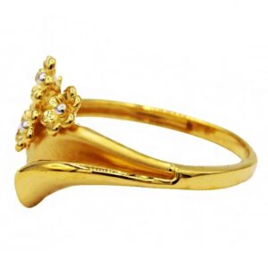 Fine Jewelry 22 Kt   Yellow Gold Wedding Women'S Flower Ring Size 6,7