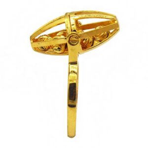 Fine Jewelry Moving Balls 22 Kt   Yellow Gold Women'S Ring Size 6,7,8