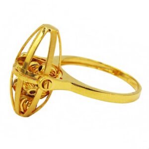 Fine Jewelry Moving Balls 22 Kt   Yellow Gold Women'S Ring Size 6,7,8