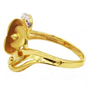 Fine Jewelry 22 Kt  Yellow Gold Wedding Engagement Women'S Flower Ring