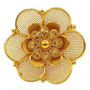 Fine Jewelry 22 Kt  Yellow Gold Wedding Engagement Women'S Flower Ring