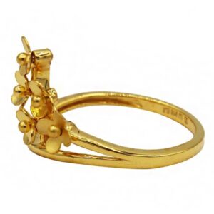 Fine Jewelry 22 Kt  Yellow Gold Wedding Engagement Women'S Flower Ring