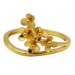 Fine Jewelry 22 Kt  Yellow Gold Wedding Engagement Women'S Flower Ring