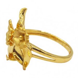 Fine Jewelry 22 Kt   Yellow Gold Wedding Bridal Women'S Flowers Ring