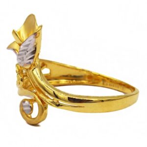 Fine Jewelry 22 Kt  Yellow Gold Wedding Engagement Women'S Flower Ring