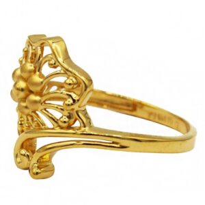Fine Jewelry 22 Kt  Yellow Gold Wedding Engagement Women'S Flower Ring