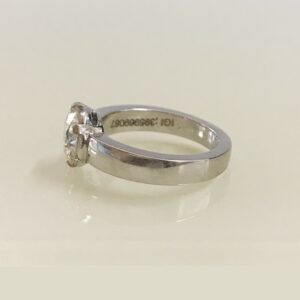 2.01 Ct Solitaire Round Natural Real Diamond 18 Kt Solid White Gold Unisex Ring