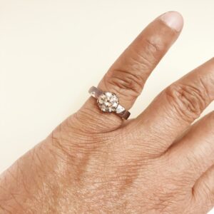 2.01 Ct Solitaire Round Natural Real Diamond 18 Kt Solid White Gold Unisex Ring