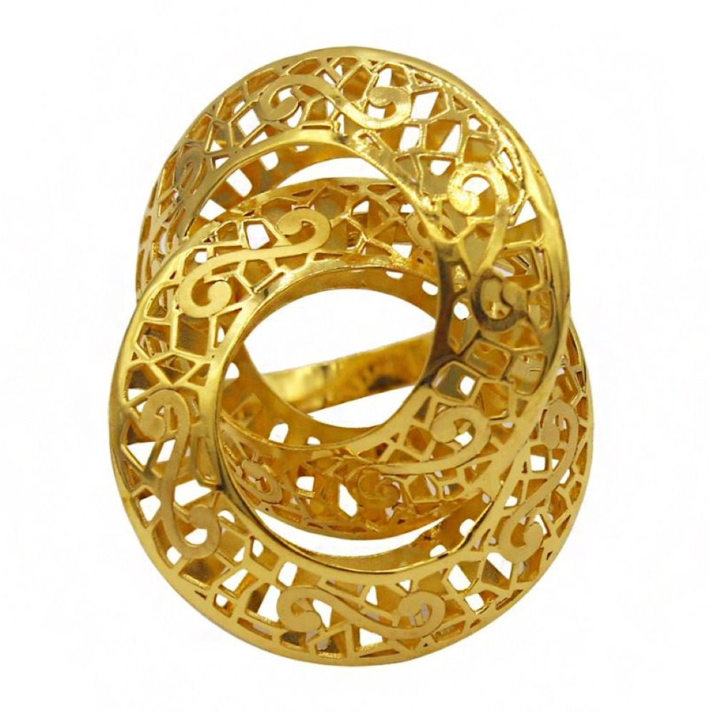 Fine Jewelry 22 Kt  Solid Yellow Gold Women'S Engagement Ring Size 5-9