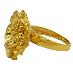Fine Jewelry 22 Kt  Yellow Gold Wedding Engagement Women'S Flower Ring