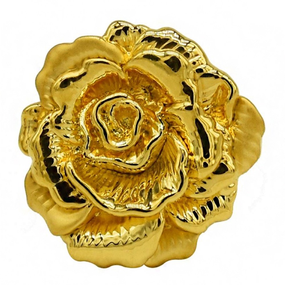 Fine Jewelry 22 Kt  Yellow Gold Wedding Engagement Women'S Flower Ring