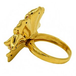Fine Jewelry 22 Kt   Yellow Gold Wedding Women'S Flower Ring Size 6,7