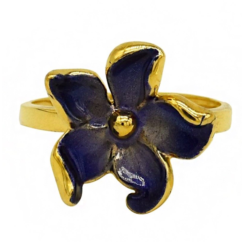 Fine Jewelry 22 Kt  Yellow Gold Wedding Engagement Women'S Flower Ring