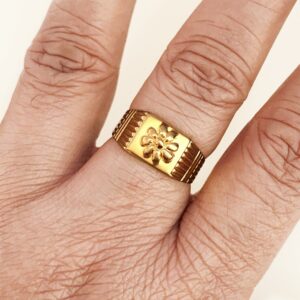 Fine Jewelry 18 Kt Hallmark  Solid Yellow Gold Men'S Ring Size 8-12