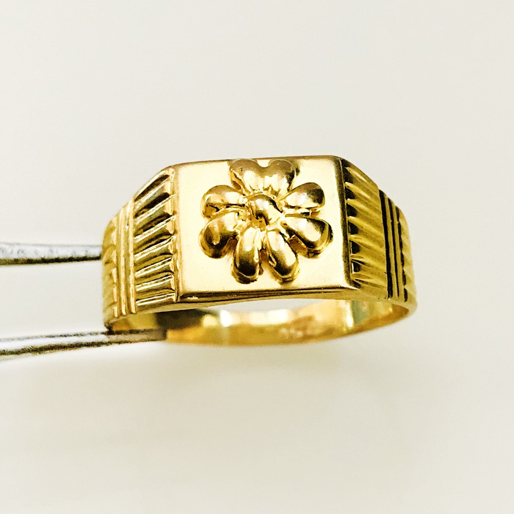 Fine Jewelry 18 Kt Hallmark  Solid Yellow Gold Men'S Ring Size 8-12