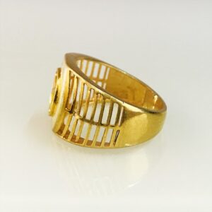 Fine Jewelry 18 Kt Hallmark  Solid Yellow Gold Men'S Ring Size 8-12