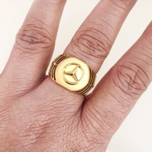 Fine Jewelry 18 Kt Hallmark  Solid Yellow Gold Men'S Ring Size 8-12