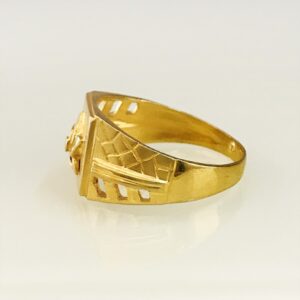 Fine Jewelry 18 Kt Hallmark  Solid Yellow Gold Men'S Ring Size 8-12