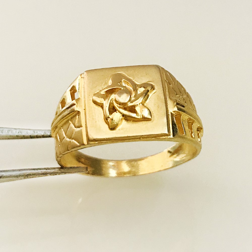 Fine Jewelry 18 Kt Hallmark  Solid Yellow Gold Men'S Ring Size 8-12