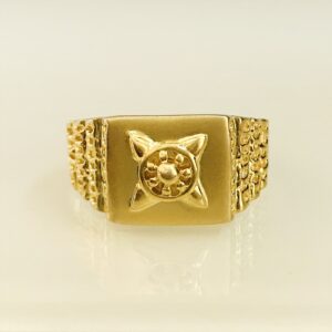 Fine Jewelry 18 Kt Hallmark  Solid Yellow Gold Men'S Ring Size 8-12