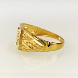 Fine Jewelry 18 Kt Hallmark  Solid Yellow Gold Men'S Ring Size 8-12