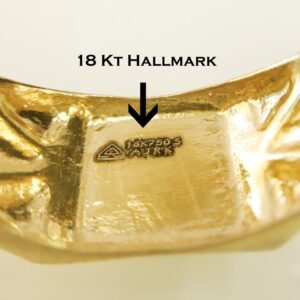 Fine Jewelry 18 Kt Hallmark  Solid Yellow Gold Men'S Ring Size 8-12