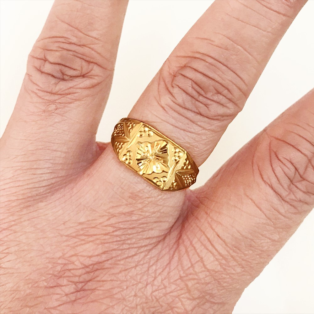 Fine Jewelry 18 Kt Hallmark Solid Yellow Gold Men'S Ring Size 8-12 - Image 3