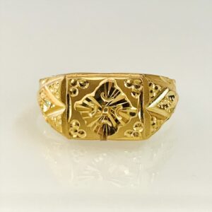 Fine Jewelry 18 Kt Hallmark  Solid Yellow Gold Men'S Ring Size 8-12