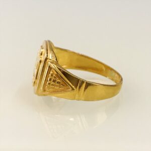 Fine Jewelry 18 Kt Hallmark  Solid Yellow Gold Men'S Ring Size 8-12