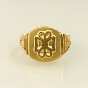 Fine Jewelry 18 Kt Hallmark  Solid Yellow Gold Men'S Ring Size 8-12