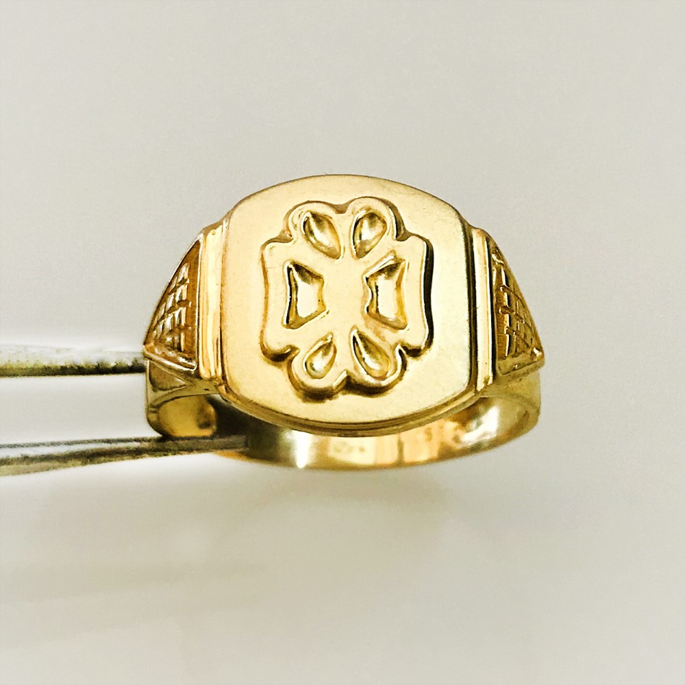 Fine Jewelry 18 Kt Hallmark  Solid Yellow Gold Men'S Ring Size 8-12