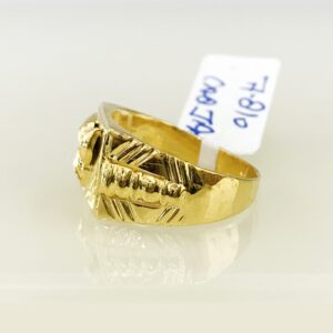 Fine Jewelry 18 Kt Hallmark  Solid Yellow Gold Men'S Ring Size 8-12