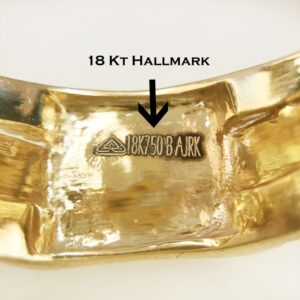 Fine Jewelry 18 Kt Hallmark  Solid Yellow Gold Men'S Ring Size 8-12