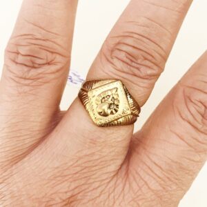 Fine Jewelry 18 Kt Hallmark  Solid Yellow Gold Men'S Ring Size 8-12