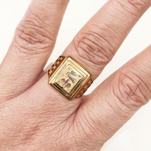 Fine Jewelry 18 Kt Hallmark  Solid Yellow Gold Men'S Ring Size 8-12