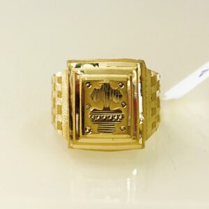 Fine Jewelry 18 Kt Hallmark  Solid Yellow Gold Men'S Ring Size 8-12