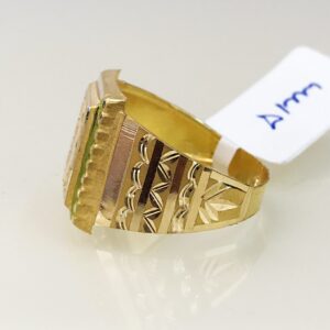 Fine Jewelry 18 Kt Hallmark  Solid Yellow Gold Men'S Ring Size 8-12