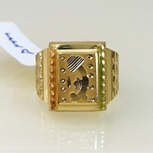 Fine Jewelry 18 Kt Hallmark  Solid Yellow Gold Men'S Ring Size 8-12