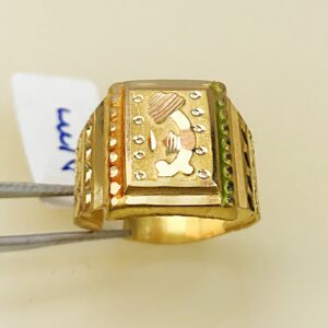 Fine Jewelry 18 Kt Hallmark  Solid Yellow Gold Men'S Ring Size 8-12