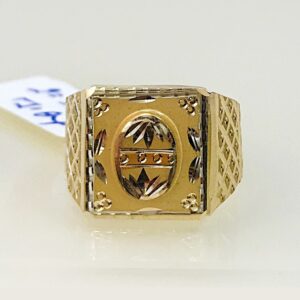 Fine Jewelry 18 Kt Hallmark  Solid Yellow Gold Men'S Ring Size 8-12