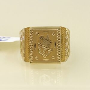 Fine Jewelry 18 Kt Hallmark  Solid Yellow Gold Men'S Ring Size 8-12