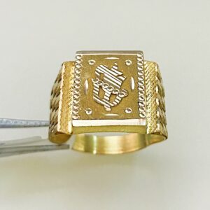 Fine Jewelry 18 Kt Hallmark  Solid Yellow Gold Men'S Ring Size 8-12