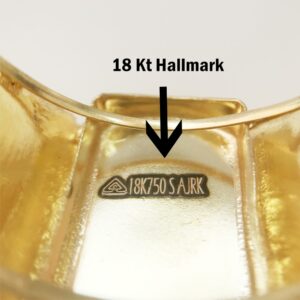 Fine Jewelry 18 Kt Hallmark  Solid Yellow Gold Men'S Ring Size 8-12