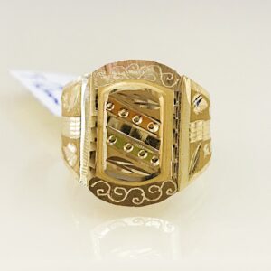 Fine Jewelry 18 Kt Hallmark  Solid Yellow Gold Men'S Ring Size 8-12