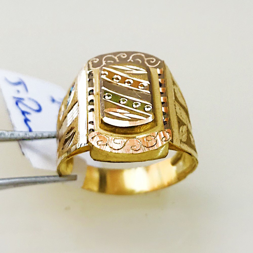 Fine Jewelry 18 Kt Hallmark  Solid Yellow Gold Men'S Ring Size 8-12