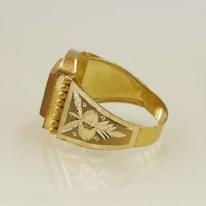 Fine Jewelry 18 Kt Hallmark  Solid Yellow Gold Men'S Ring Size 8-12