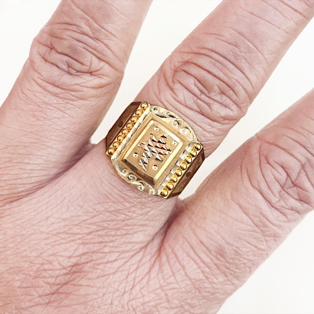 Fine Jewelry 18 Kt Hallmark Solid Yellow Gold Men'S Ring Size 8-12 - Image 3