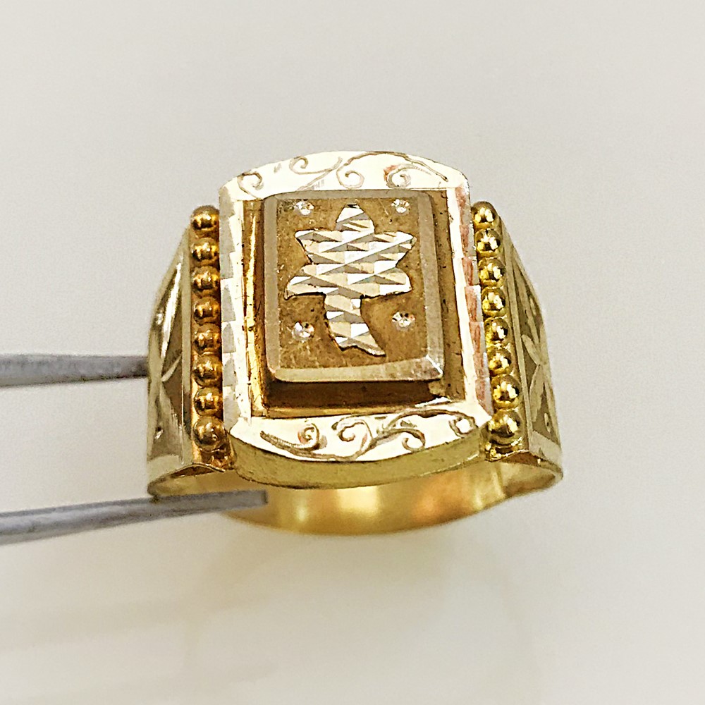 Fine Jewelry 18 Kt Hallmark  Solid Yellow Gold Men'S Ring Size 8-12