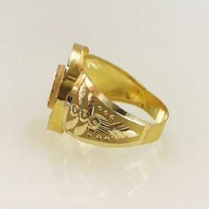 Fine Jewelry 18 Kt Hallmark  Solid Yellow Gold Men'S Ring Size 8-12